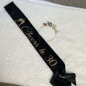 "Im 30" sash and headband
